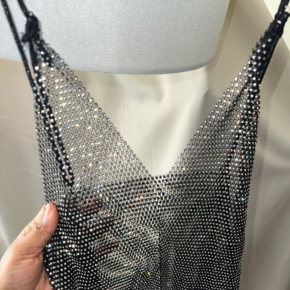 Black glitter size small cover up dress